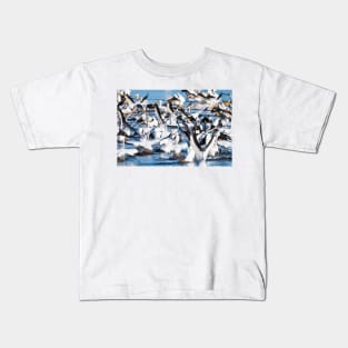 Crowded Takeoff Kids T-Shirt